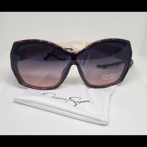 Jessica Simpson Oversized Women's Oval Shield Sunglasses - Picture 1 of 4